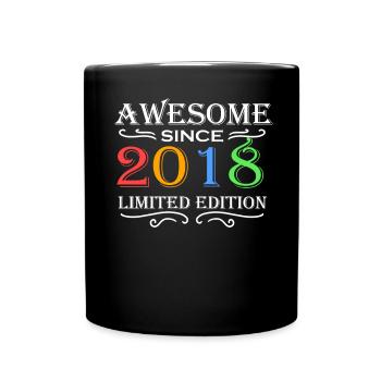 2018 - Born 2018 - Year of birth 2018 - Full Colour Mug - black - Front