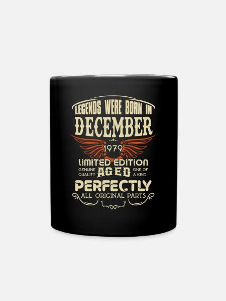 Les légendes sont nées en décembre 1979 anniversaire - Mug uni - noir