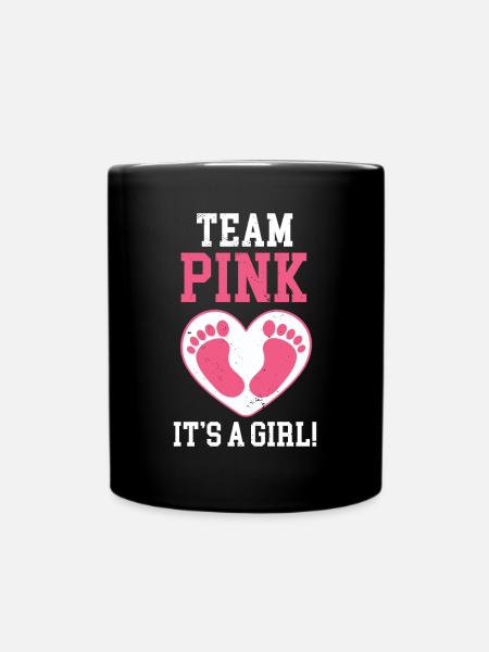 Team Pink Its A Girl - Tasse einfarbig - Schwarz
