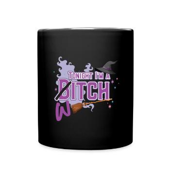 Tonight I M A Witch - Tasse einfarbig - Schwarz - Vorne