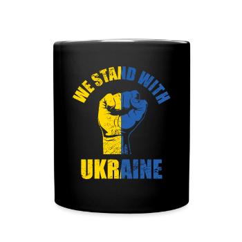 We Stand With Ukraine - Full Colour Mug - black - Front