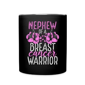 Nephew Breast Cancer Awareness Aunt Uncle - Tasse einfarbig - Schwarz - Vorne
