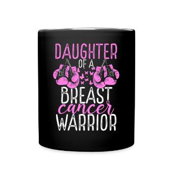 Daughter Breast Cancer Awareness Month Ribbon - Full Colour Mug - black - Front
