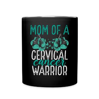 Mom Cervical Cancer Awareness Mothers Day Mama - Full Colour Mug - black - Front