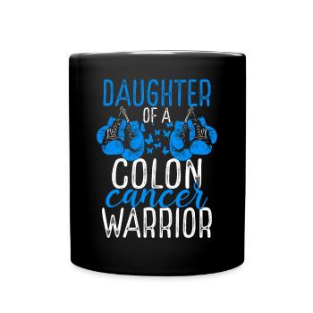 Daughter Colon Cancer Awareness Month Ribbon - Tasse einfarbig - Schwarz - Vorne