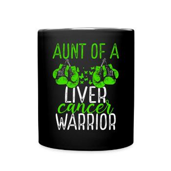 Tante Sensibilisation au cancer du foie Nièce Neveu - Mug uni - noir - Devant