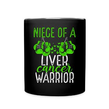 Nièce Sensibilisation au cancer du foie Tante Oncle - Mug uni - noir - Devant