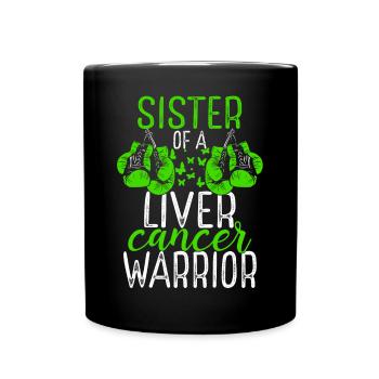 Soeur Sensibilisation au cancer du foie Frère et sœur Jumeau - Mug uni - noir - Devant