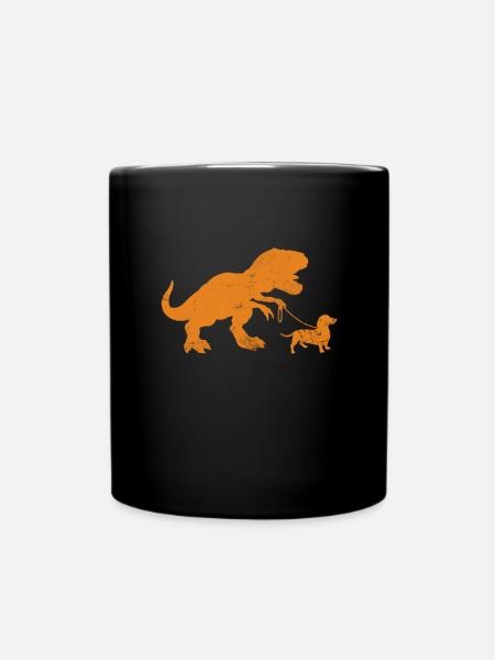 Teckel T-Rex - Mug uni - noir