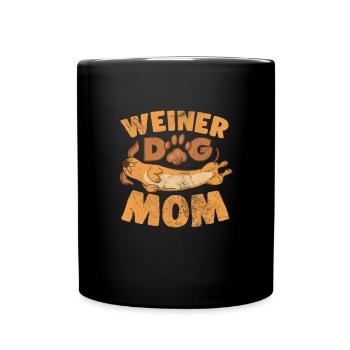 Dachshund Mom - Full Colour Mug - black - Front
