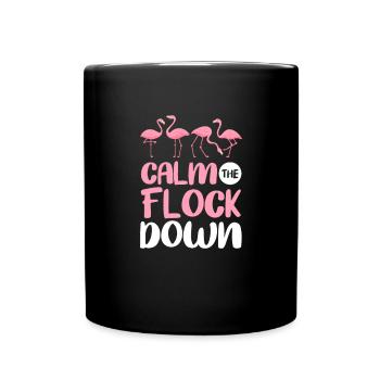 Flamingo Pink Vogel Zoo Sommer Urlaub Geschenk - Tasse einfarbig - Schwarz - Vorne