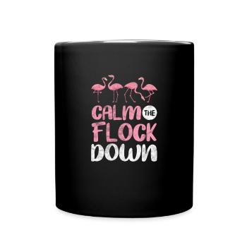 Flamant - Mug uni - noir - Devant