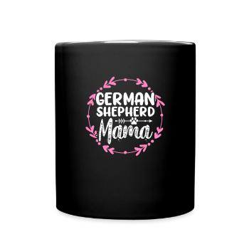 German Shepherd Mother - Full Colour Mug - black - Front