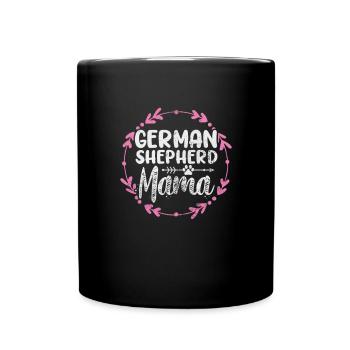 Berger allemand Mère Chien Chiens Cadeau - Mug uni - noir - Devant