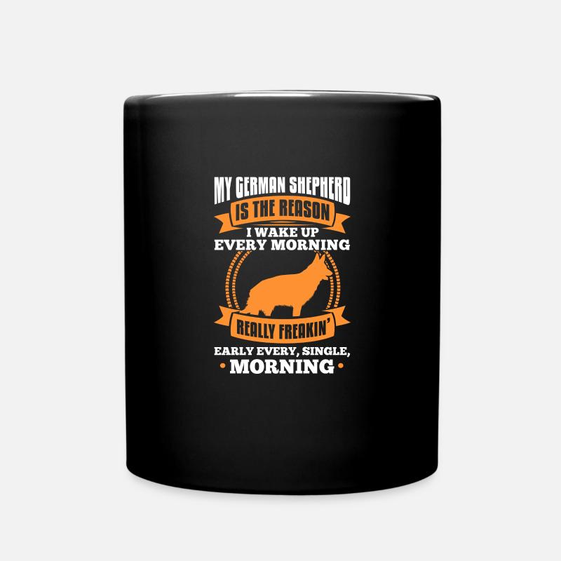 Deutscher Schäferhund - Tasse einfarbig - Schwarz