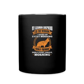 Chien de berger allemand Chiens de compagnie Cadeau - Mug uni - noir - Devant