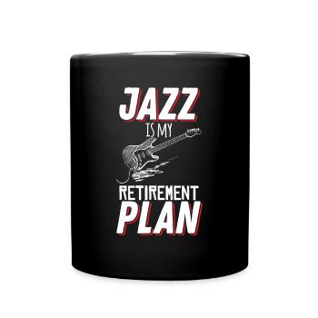 Jazz Musik Ruhestandsplan Musiker - Tasse einfarbig - Schwarz - Vorne