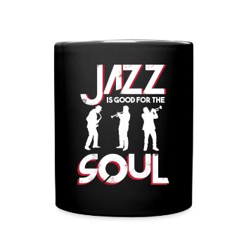 Jazz Soul Musician Saxophone Music Orchestra - Full Colour Mug - black - Front