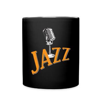 Musik Jazz Melodie Musiker Saxophon Orchester Musi - Tasse einfarbig - Schwarz - Vorne