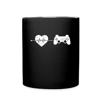 gaming heartbeat - Full Colour Mug - black - Front