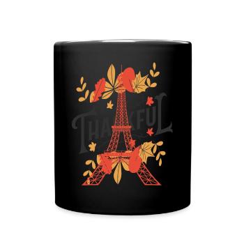 Tour Eiffel L’automne quitte Paris Souvenir Automne le - Mug uni - noir - Devant