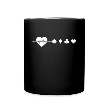 Poker heartbeat - Full Colour Mug - black - Front