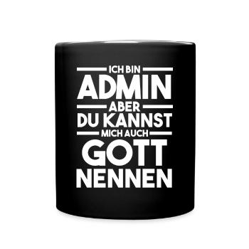 Informatiker Programmierer Admin Administrator - Tasse einfarbig - Schwarz - Vorne