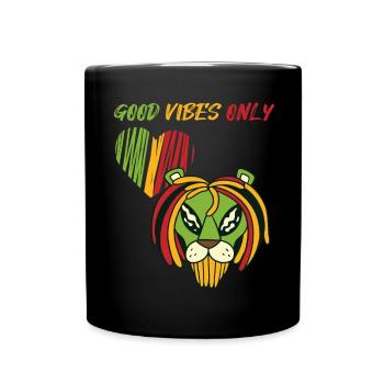 Jamaika Alien Reggae Souvenir Rasta Musik Rastafar - Tasse einfarbig - Schwarz - Vorne