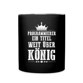 Programmieren Entwickler Coder Programmierer - Tasse einfarbig - Schwarz - Vorne