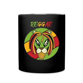 Rasta Löwe Reggae Retro Jamaika Souvenir Rastafari - Tasse einfarbig - Schwarz - Vorne