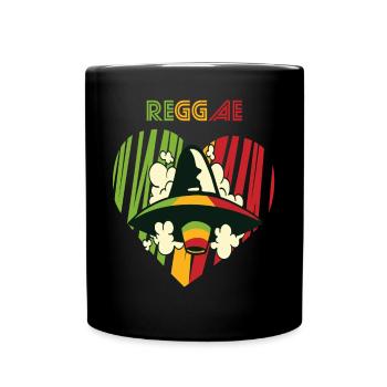 Good Vibes Only Reggae Alien Jamaika Souvenir Rast - Tasse einfarbig - Schwarz - Vorne