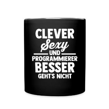 Programmieren Entwickler Coder Programmierer - Tasse einfarbig - Schwarz - Vorne