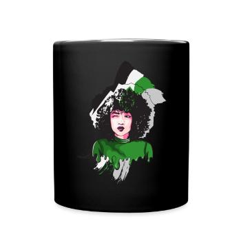 Afro Girl Demiromantic Black Story Melanin - Full Colour Mug - black - Front