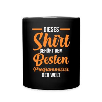 Programmieren Entwickler Coder Programmierer - Tasse einfarbig - Schwarz - Vorne