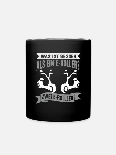 E-Roller Elektroroller - Tasse einfarbig - Schwarz