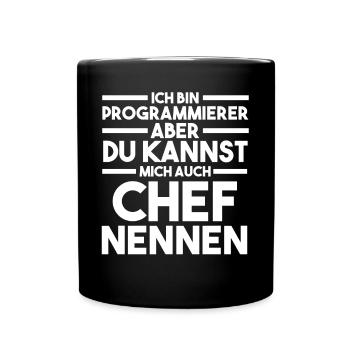 Programmieren Entwickler Coder Programmierer - Tasse einfarbig - Schwarz - Vorne