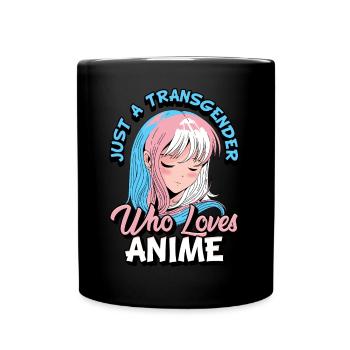 Fille d’anime trans juste une transgenre qui aime l’anime - Mug uni - noir - Devant