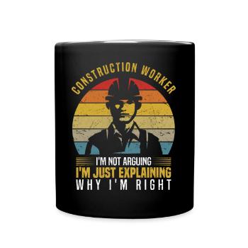 Dachdecker - Tasse einfarbig - Schwarz - Vorne