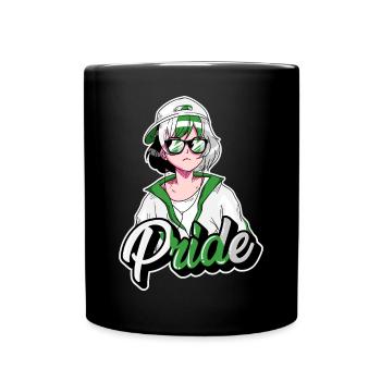 Demiromantischer Stolz Coole Anime Mädchen Demirom - Tasse einfarbig - Schwarz - Vorne