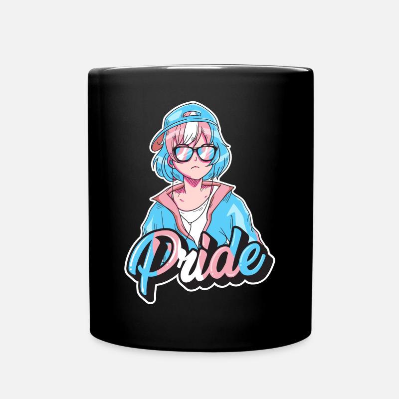 Transgender Stolz Japanisch Cool Anime Mädchen Tra - Tasse einfarbig - Schwarz