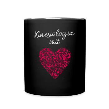 Kinesiologin mit Herz Chiropraktik Kinesiologie - Tasse einfarbig - Schwarz - Vorne
