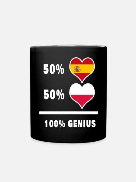Pologne et Espagne génie / cadeau - Mug uni - noir