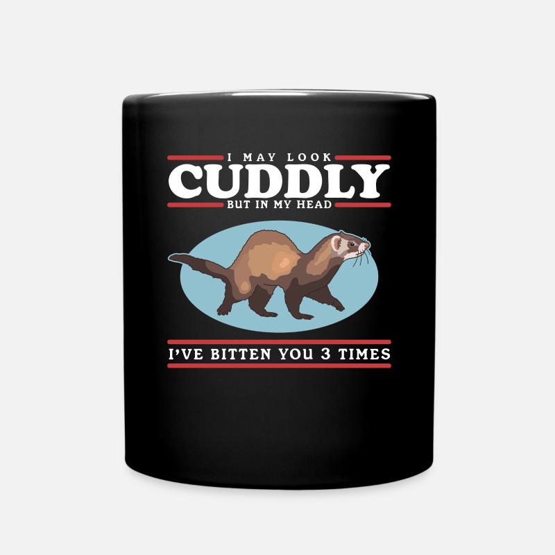 Ferret Owner Ferret Marder Gift - Full Colour Mug - black