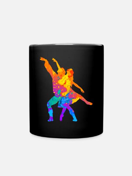 Dancing Couple Dance Dancers Tango Ballroom - Full Colour Mug - black
