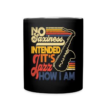 Saxophone Lecteur de saxophone - Mug uni - noir - Devant