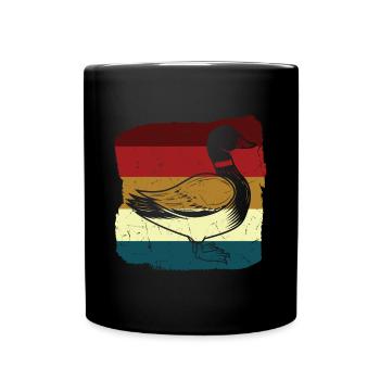 Vintage Duck Distressed Duck Hunter - Full Colour Mug - black - Front