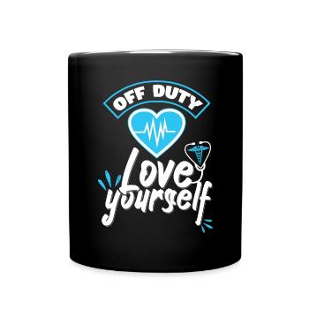 Off Duty Love Yourself - Full Colour Mug - black - Front