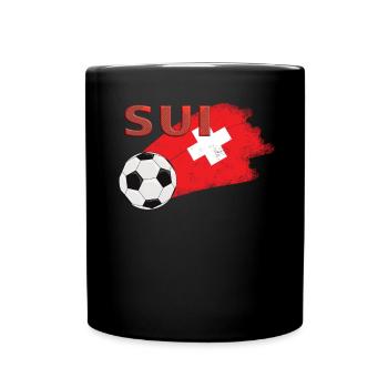 Drapeau de la Suisse - Mug uni - noir - Devant
