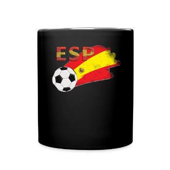 Drapeau de l’Espagne - Mug uni - noir - Devant