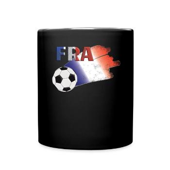 Fahne Frankreich - Tasse einfarbig - Schwarz - Vorne